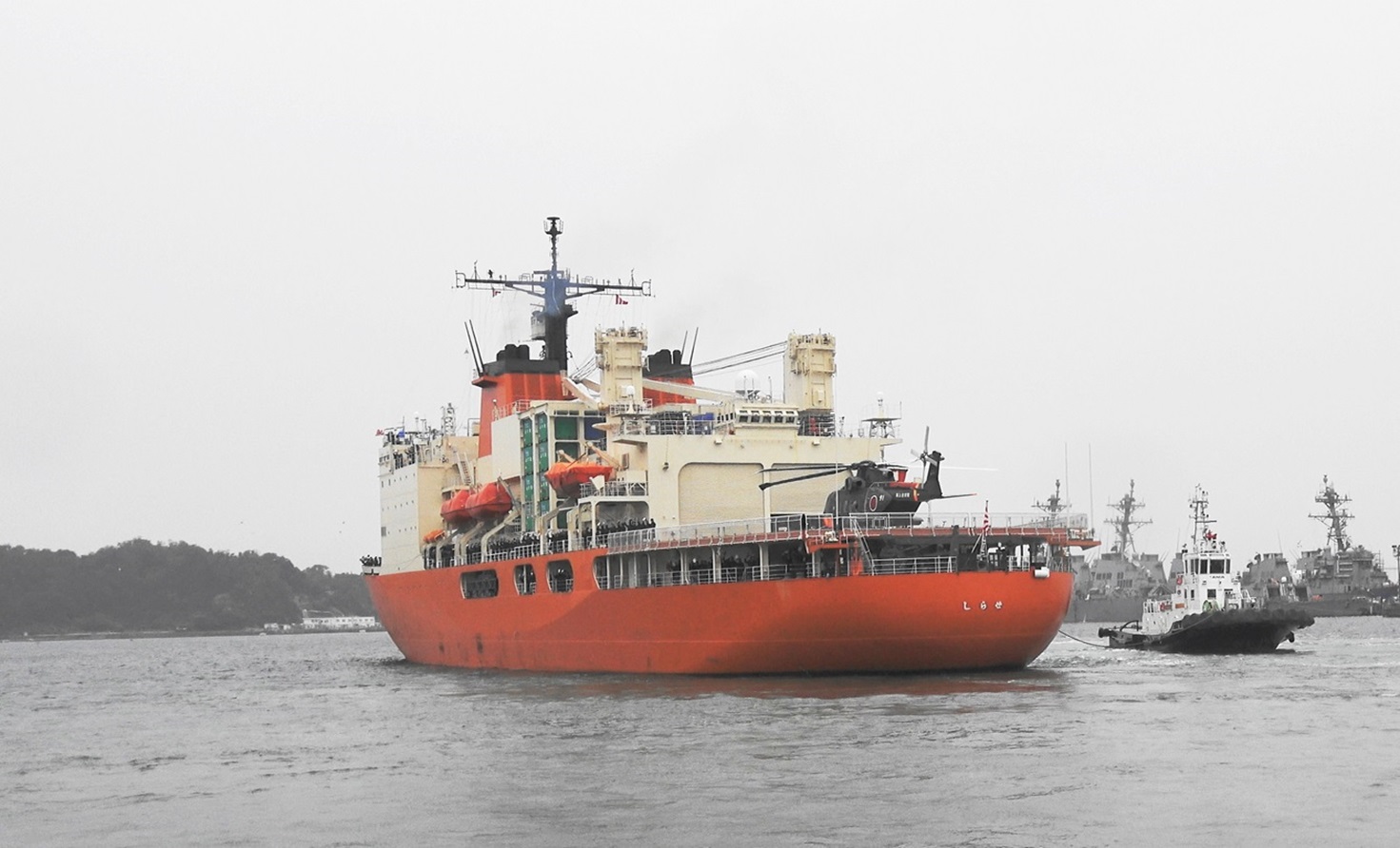 砕氷艦「しらせ」出国行事に参列